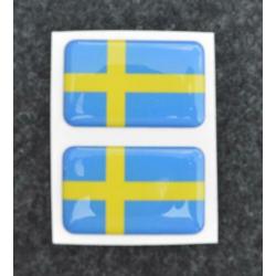 set 3D Zweedse vlag stickers Volvo 850r SAAB V70 t5 Zweden