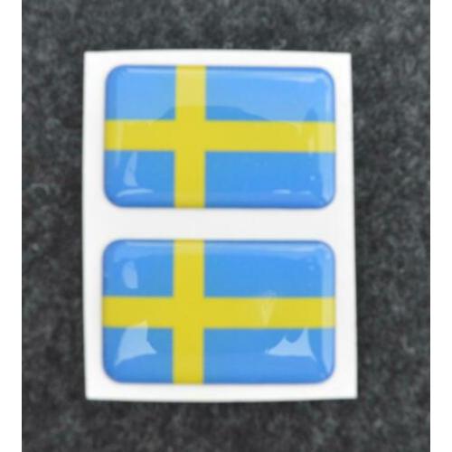 set 3D Zweedse vlag stickers Volvo 850r SAAB V70 t5 Zweden