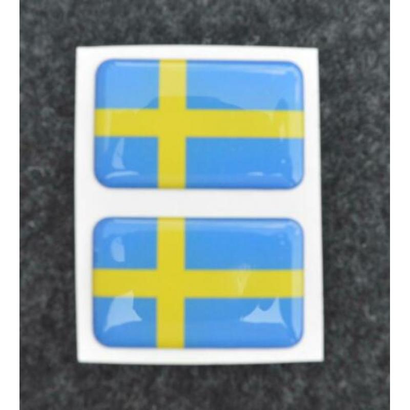 set 3D Zweedse vlag stickers Volvo 850r SAAB V70 t5 Zweden