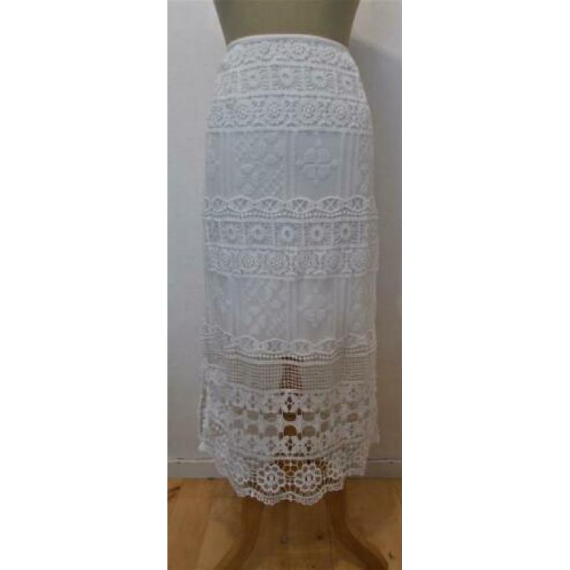 Bohemian/Ibiza witte kant look rok van Didi! XXL