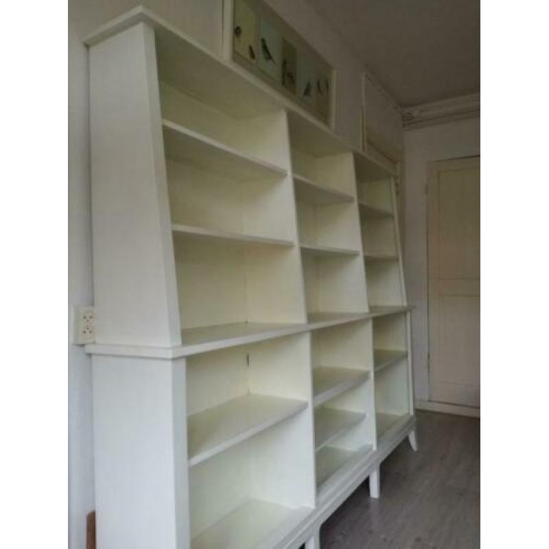 Boekenkast, vintage, wit