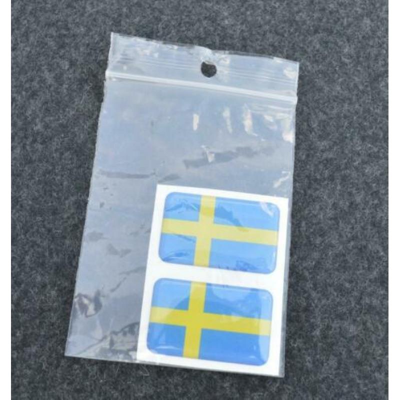 set 3D Zweedse vlag stickers Volvo 850r SAAB V70 t5 Zweden