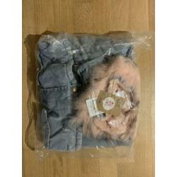 Denim gevoerde jas maat 104/110/4jaar