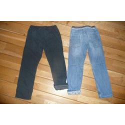 jongens set 2 jogjeans broeken mt 128