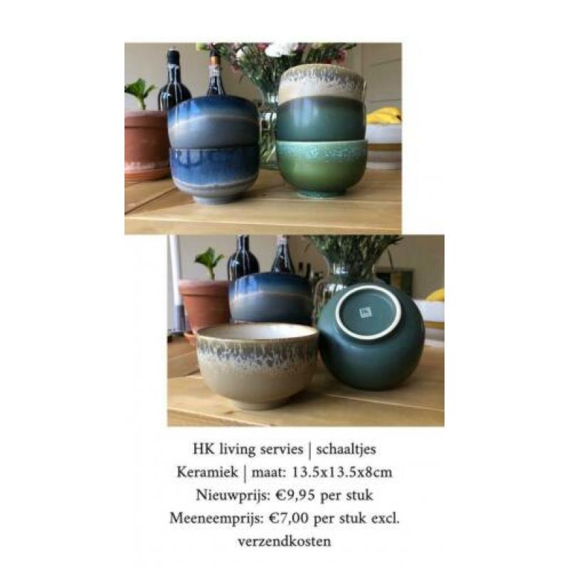 Hk living servies (schaaltjes, cappuccino en koffie mok)