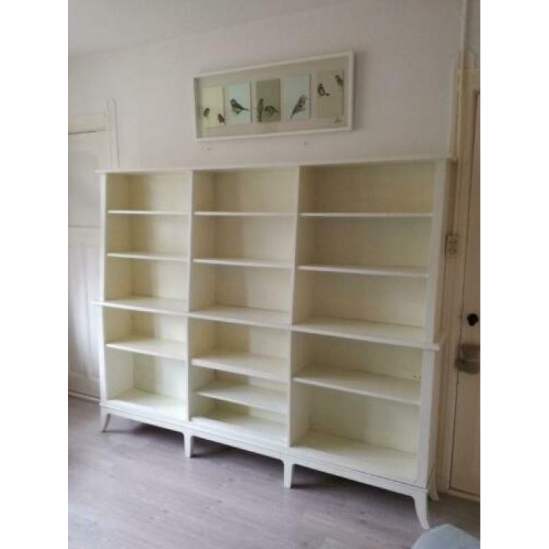 Boekenkast, vintage, wit