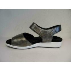 Durea zilver-zwarte sandalen 39