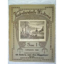 Antiek plaatjesalbum Vaderlandsche Historie uit 1926 curiosa