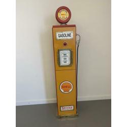 Shell benzinepomp kast - opbergkast - retro kast met lamp
