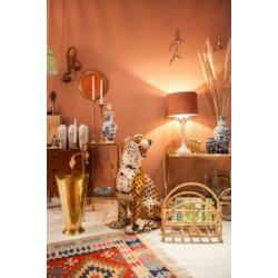 Vintage retro cocktailstoel fauteuil roze rood oranje