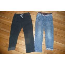 jongens set 2 jogjeans broeken mt 128