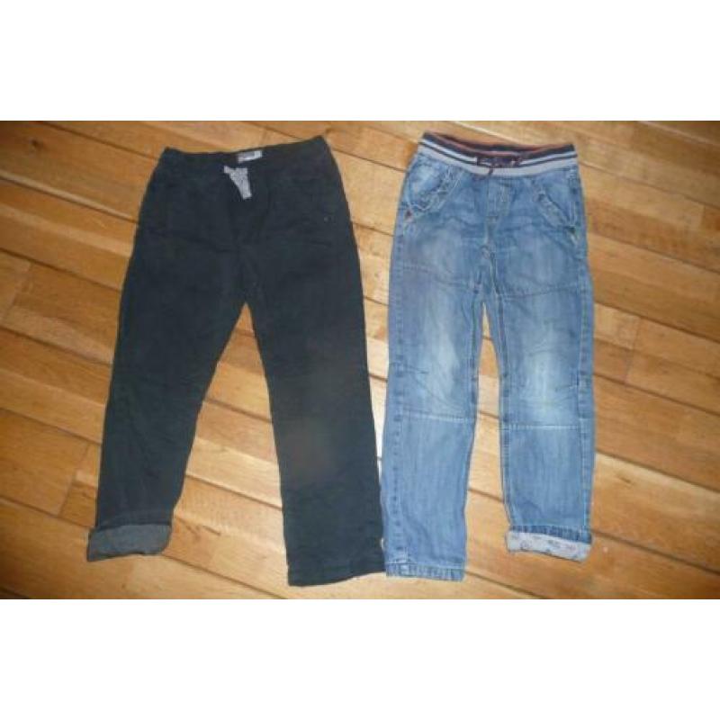 jongens set 2 jogjeans broeken mt 128