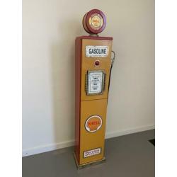 Shell benzinepomp kast - opbergkast - retro kast met lamp