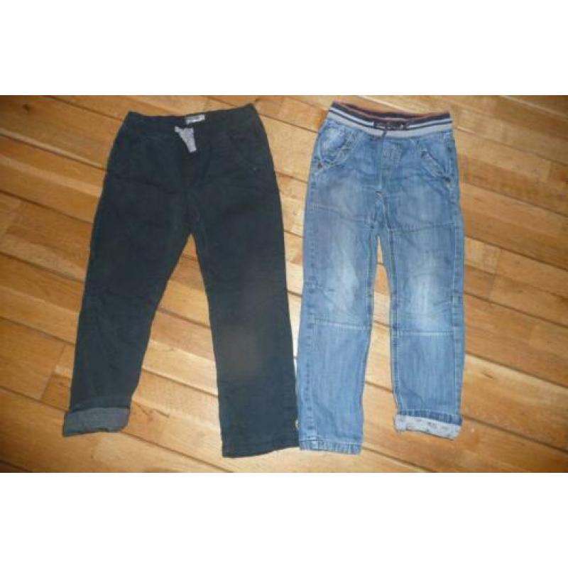 jongens set 2 jogjeans broeken mt 128
