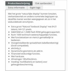 Casio fx-9860GII Grafische rekenmachine
