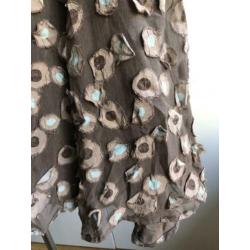 Xanders rok maat 44 taupe cirkelprint