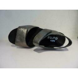 Durea zilver-zwarte sandalen 39