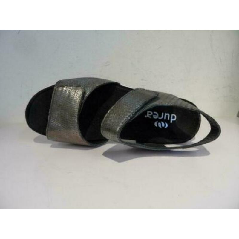 Durea zilver-zwarte sandalen 39