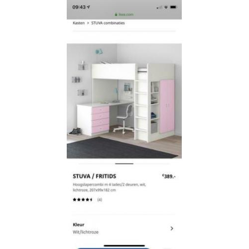 Hoogslapercombi stuva / WIT