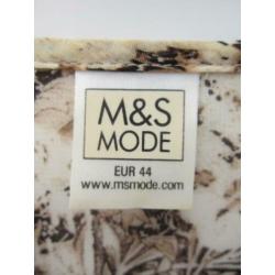 Blouse, Beige/bruin, maat 44, Merk: M&S mode.100% viscose.