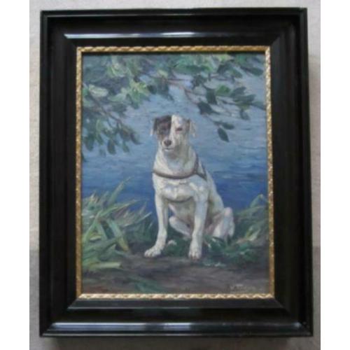 ==DUITS==Willy Tiedjen 1881-1950===portret van een hond===