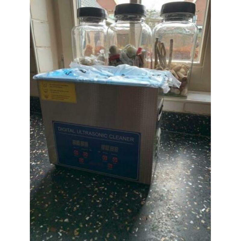Ultrasone reiniger 3L brillen/ motoronderdelen/ muntgeld ??