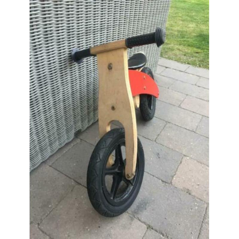 Houten Loopfiets Red Bandit