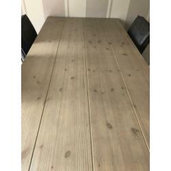 Houten eettafel smokey grey