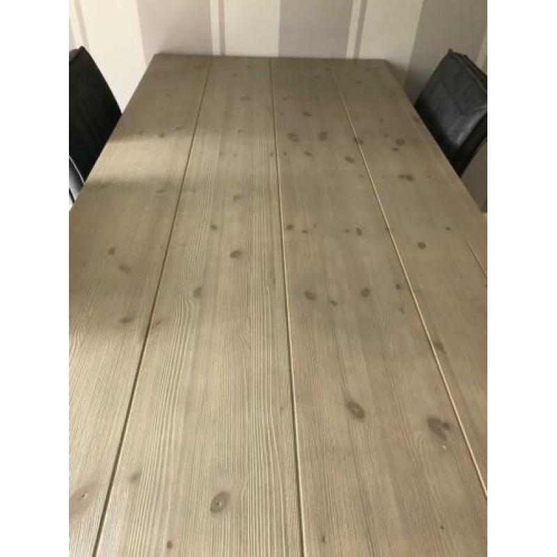 Houten eettafel smokey grey