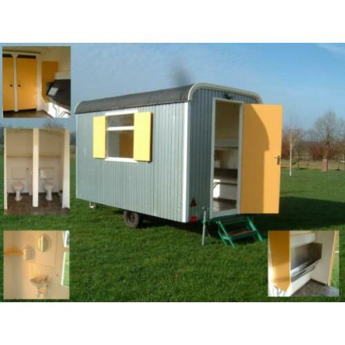 Nette toiletwagen te huur voor tuinfeest of partijtjes.