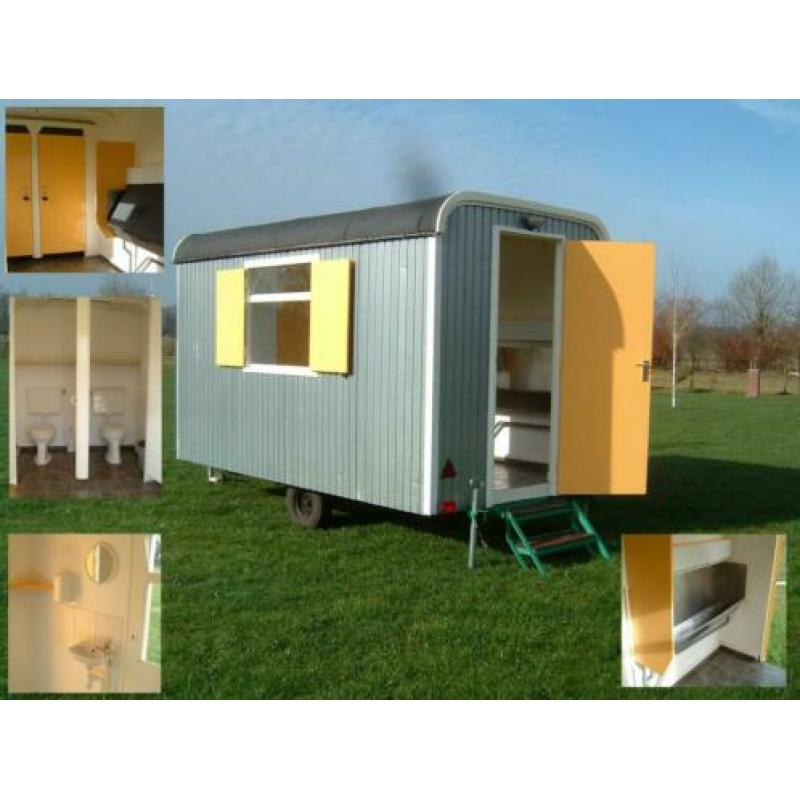 Nette toiletwagen te huur voor tuinfeest of partijtjes.