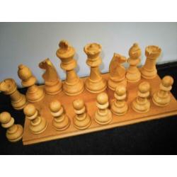 Schaken~Schaakstukken in Originele Bewaardoos~Hout~Schaak