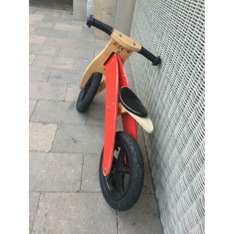 Houten Loopfiets Red Bandit