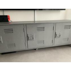 HK Living tv-meubel locker grijs