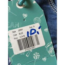 Quapi shorts denim maat 74 nieuw
