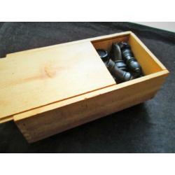 Schaken~Schaakstukken in Originele Bewaardoos~Hout~Schaak