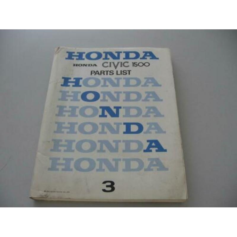 HND 5 Honda Civic 1500 Parts List 3