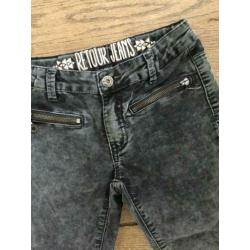 Superstoere zwarte skinny RETOUR jeans Evelina 134 140