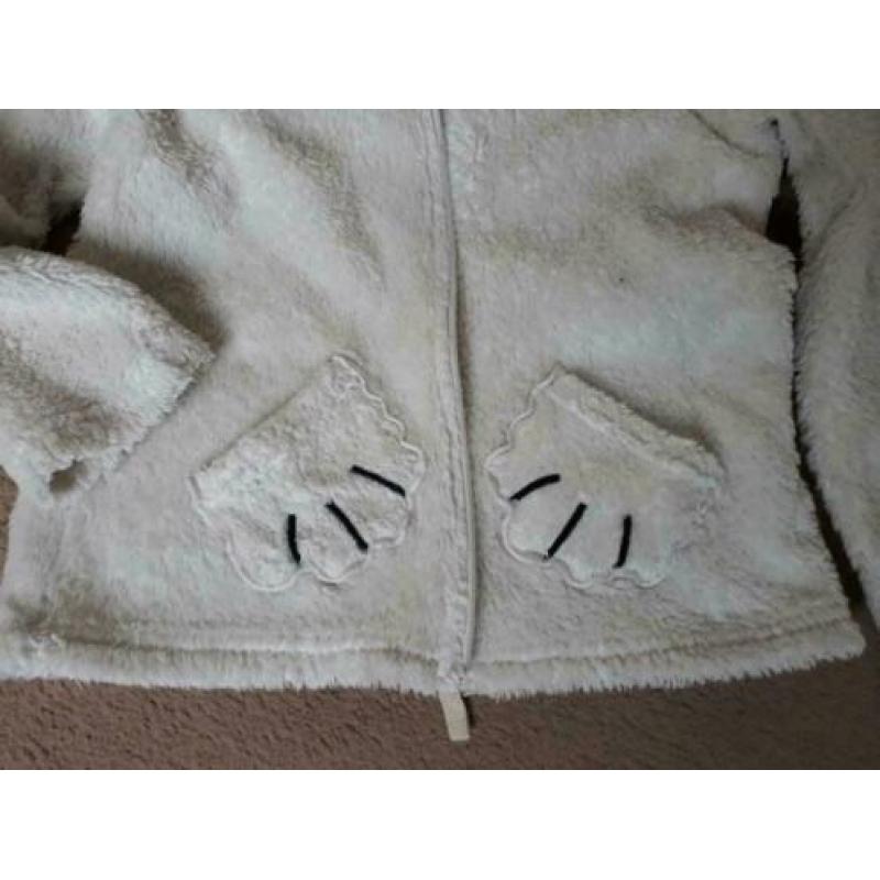 heel zacht vest met capuchon maat 122/128 creme kleur