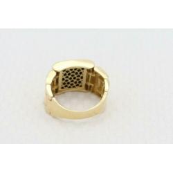 14 Karaat.Gouden vintage rolex herenring met onyx. 10.8 gram