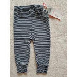 Zwart wit gestreepte legging maat 68 Z8