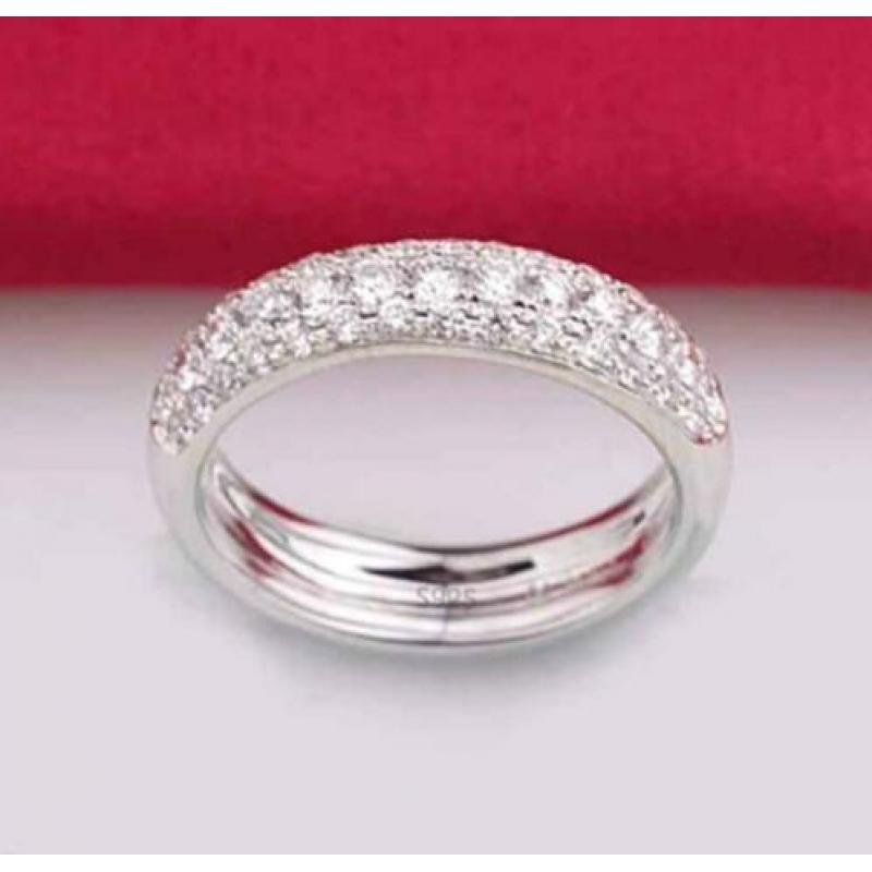 Multi-zirkonen 925 sterling zilveren ring