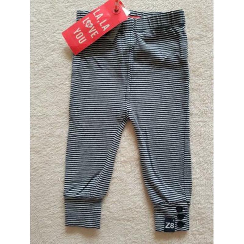 Zwart wit gestreepte legging maat 68 Z8
