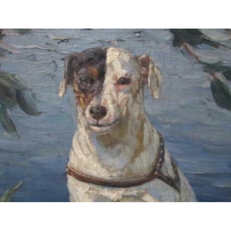 ==DUITS==Willy Tiedjen 1881-1950===portret van een hond===