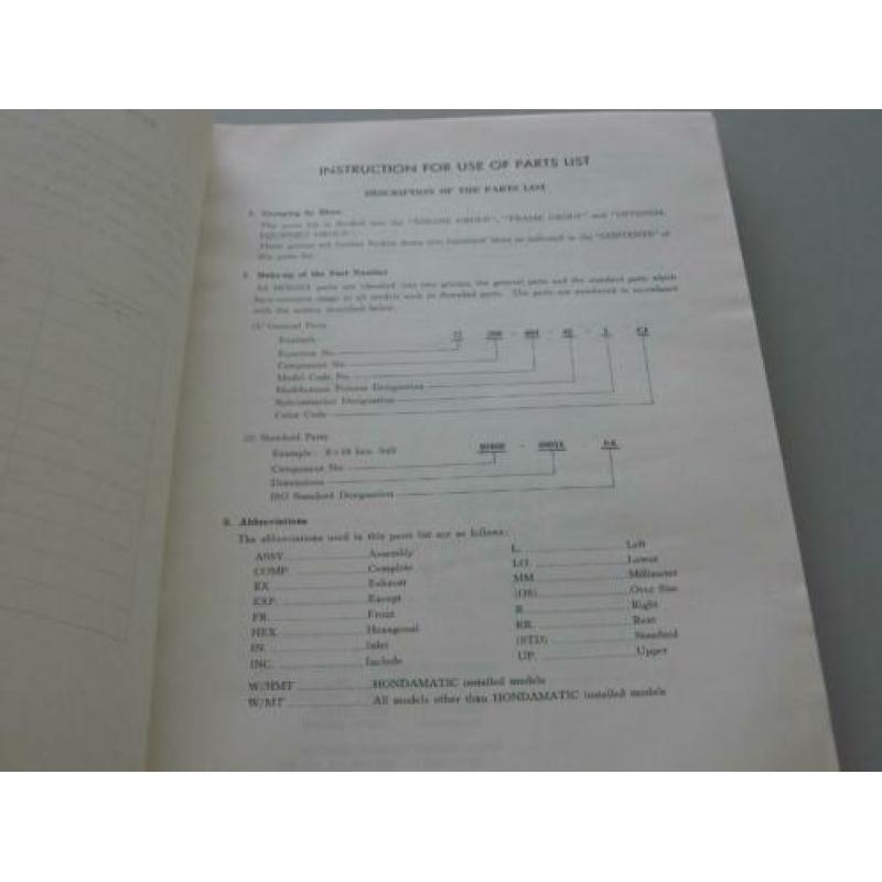 HND 5 Honda Civic 1500 Parts List 3
