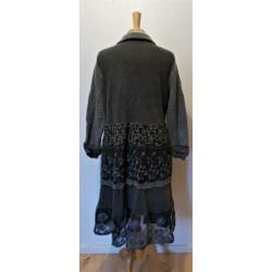 Bohemian/Ibiza mooi lang grijs vest van Elisa Cavaletti! XL