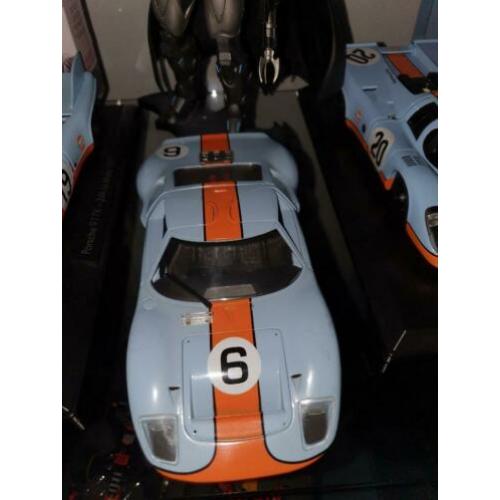 Ford GT40,Porsche gulf 19 en 20 ,porsche pink PIg 23,coulth