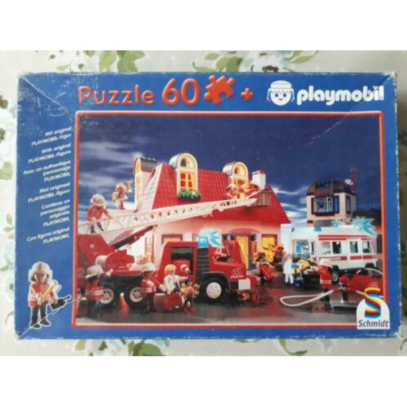 Playmobil puzzel Brandweer 60 stukjes 5+ van Schmidt