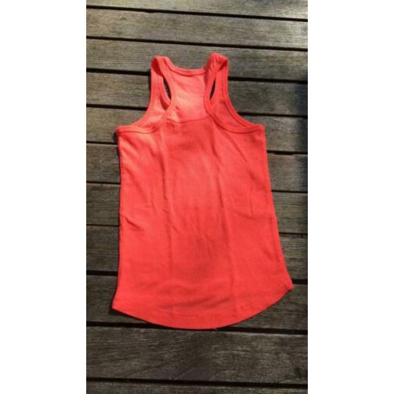 Zara top zomer felroze roze hemd ribstof als nieuw mt 116