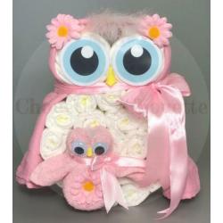 Gratis verzending Luiertaart Uil Luieruil M Blauw sterren